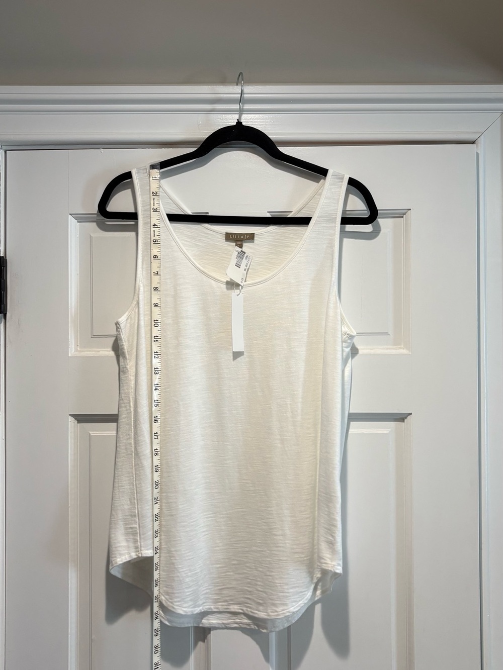 NWT Lilla P Large White Scoop Neck Tank Top - Picture 3 of 10